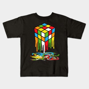 melting rubik cube Kids T-Shirt